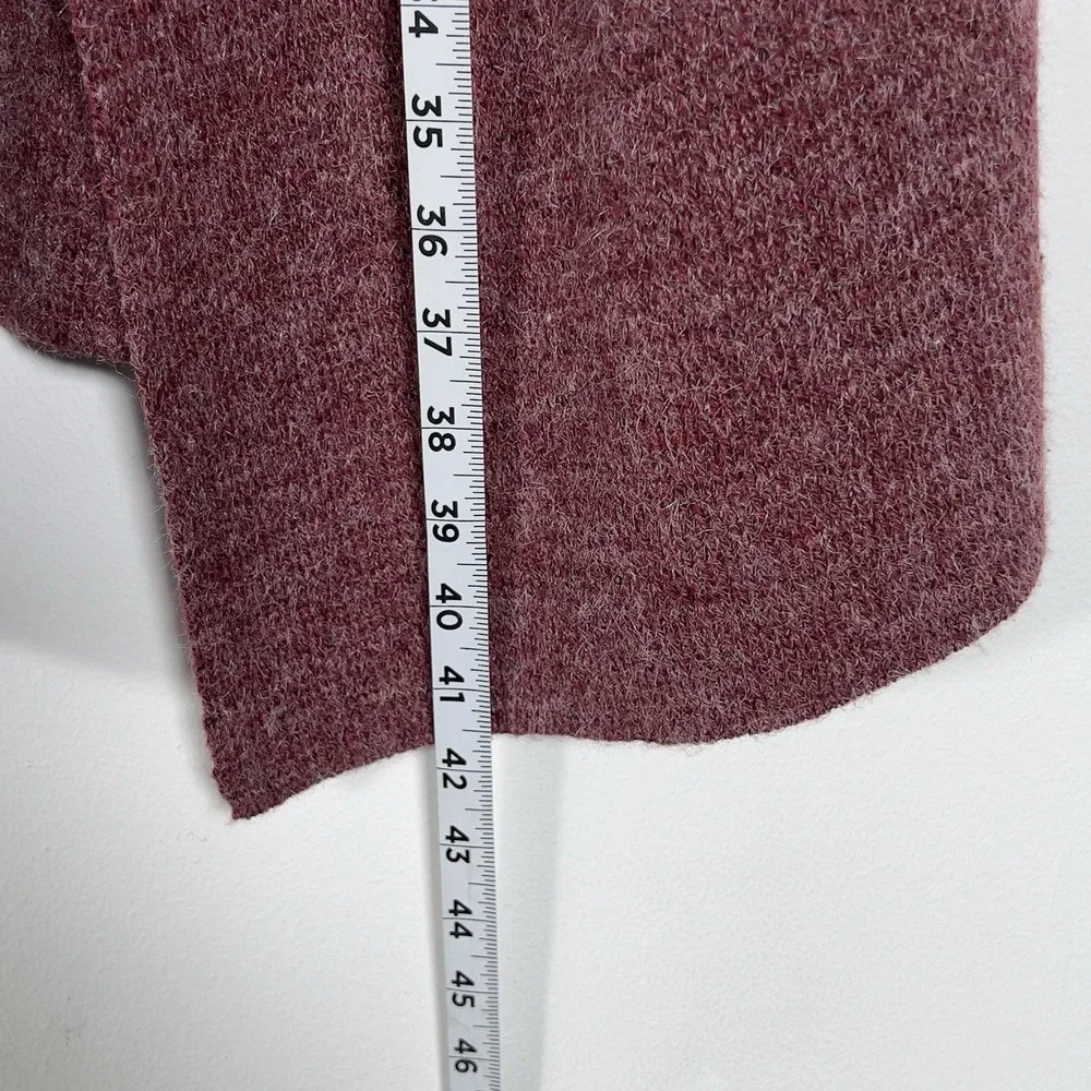Soft Surroundings Solange Longline Belted Cardigan‎ Sweater Vest Size M Burgundy